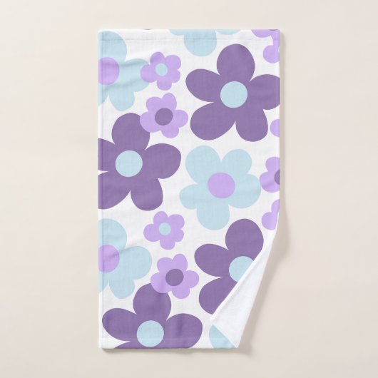 Lila Lavender Blue Daisies Retro Traum #1 #retro Badhandtuch Set (Handtuch)