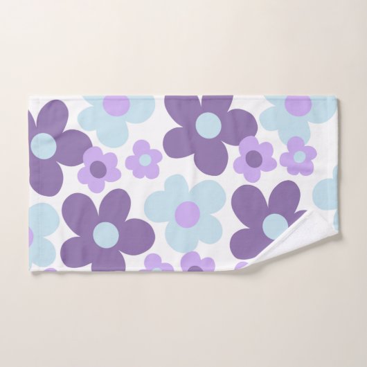 Lila Lavender Blue Daisies Retro Traum #1 #retro Badhandtuch Set (Handtuch)