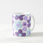 Lila Lavender Blue Daisies Retro Traum #1 #retro Kaffeetasse (VorderseiteRechts)