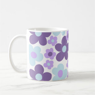 Lila Lavender Blue Daisies Retro Traum #1 #retro Kaffeetasse