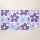 Lila Lavender Blue Daisies Retro Traum #1 #retro Strandtuch (Vorderseite)