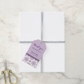 Lila Lavender Blume Muster Danke, dass Sie Geschen Geschenkanhänger (Mit Garn)