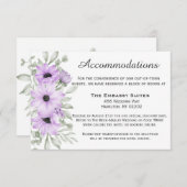 Lila Lavender Blume Script Hochzeit Begleitkarte (Vorne/Hinten)
