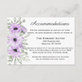 Lila Lavender Blume Script Hochzeit Begleitkarte (Vorderseite)