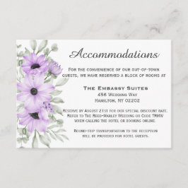 Lila Lavender Blume Script Hochzeit Begleitkarte