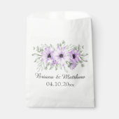 Lila Lavender Blume Script Hochzeit Geschenktütchen (Vorderseite)