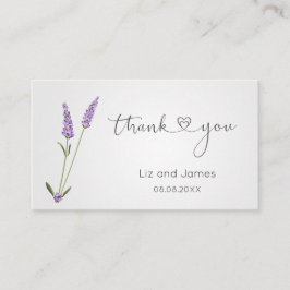 Lila Lavender Blume Vielen Dank Platzkarte