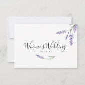 Lila Lavender Bridesmaid Card Einladung (Rückseite)