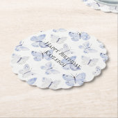 Lila Lavender Butterflies Geburtstag Untersetzer (angewinkelt)