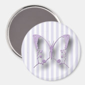 Lila Lavender Butterfly Magnet (Vorderseite/Rückseite)