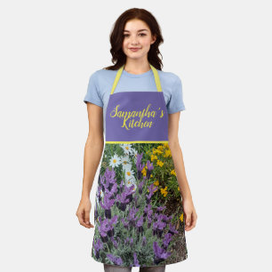 Lila Lavender Daisy Blume Floral Mums Küche Schürze