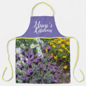 Lila Lavender Daisy Blume Floral Mums Küche Schürze (Vorderseite)