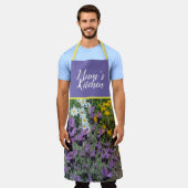 Lila Lavender Daisy Blume Floral Mums Küche Schürze (Getragen)