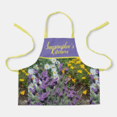 Lila Lavender Daisy Blume Floral Mums Küche Schürze (Vorderseite)