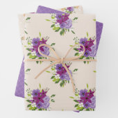 LILA & LAVENDER EASTER CROSSES WASSERFARBE BLUME GESCHENKPAPIER SET (Beispiel)