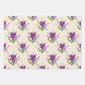 LILA & LAVENDER EASTER CROSSES WASSERFARBE BLUME GESCHENKPAPIER SET (Vorderseite)