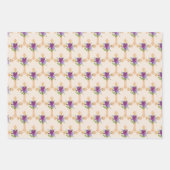 LILA & LAVENDER EASTER CROSSES WASSERFARBE BLUME GESCHENKPAPIER SET (Vorderseite 2)