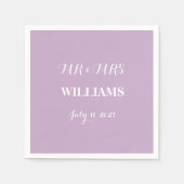 Lila Lavender Einfache Minimalistische Hochzeit Serviette (Vorderseite)