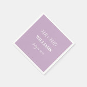 Lila Lavender Einfache Minimalistische Hochzeit Serviette (Ecke)