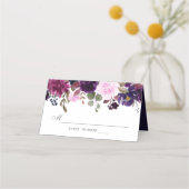 Lila Lavender Floral Boho Hochzeitsfeier Platzkart Platzkarte (Rückseite)