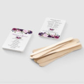 Lila Lavender Floral Boho Hochzeitsprogramm Fächer (Non-assembled)