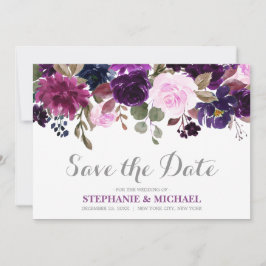 Lila Lavender Floral Boho Save the Date