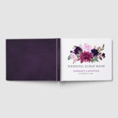 Lila Lavender Floral Boho Wedding Gästebuch (Voll)