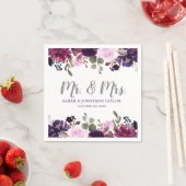 Lila Lavender Floral Boho Wedding Paper Napkin Serviette (Beispiel)