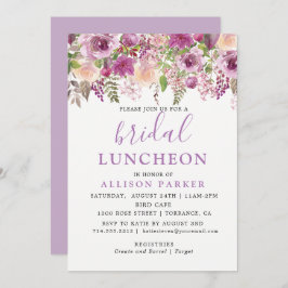 Lila Lavender Floral Bridal Luncheon Einladung