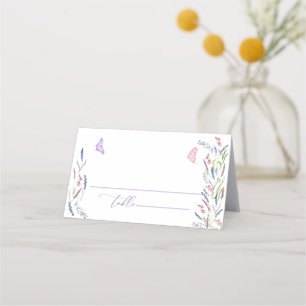 Lila Lavender Floral Wedding Platzkarte