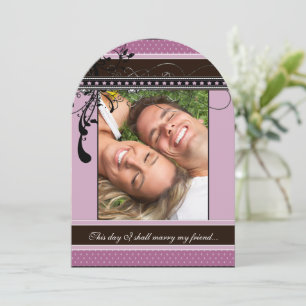 Lila Lavender Foto Hochzeit Einladung