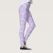 Lila Lavender Girly Vintag Lace Pearls Muster Leggings (Rechts)