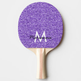 Lila Lavender Glitzer Stilvoll Personalisiert Tischtennis Schläger