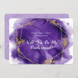 Lila Lavender Gold werden Sie mein Bridesmaid Inv. Einladung