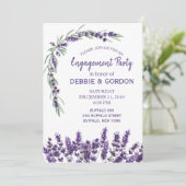 Lila Lavender Lilac Blume Hochzeit Verlobung Einladung (Stehend Vorderseite)