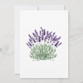 Lila Lavender Lilac Blume Hochzeitsempfang Einladung (Rückseite)
