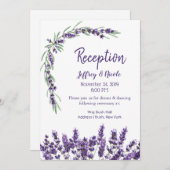 Lila Lavender Lilac Blume Hochzeitsempfang Einladung (Vorne/Hinten)