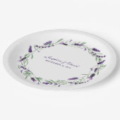 Lila Lavender Lilac Blume Hochzeitsessen Pappteller (Schrägansicht)