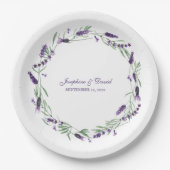 Lila Lavender Lilac Blume Hochzeitsessen Pappteller (Vorderseite)