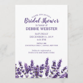 Lila Lavender Lilac Blume Polterabend Einladung