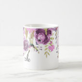 Lila Lavender Lilac Wasserfarbe Blumenchic Kaffeetasse (Mittel)