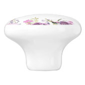 Lila Lavender Lilac Wasserfarbe Blumenchic Keramikknauf (Seitenansicht)