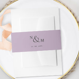 Lila Lavender Modern Simple Wedding Einladungsbanderole