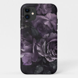 Lila Lavender Moody Rose Floral Goth Case-Mate iPhone Hülle