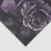 Lila Lavender Moody Rose Floral Goth Seidenpapier (Ausschnitt)