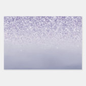 Lila Lavender Ombre Glitzer Sparkasse Geschenkpapier Set (Vorderseite 3)