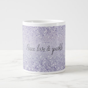 Lila Lavender Ombre Glitzer Sparkasse Jumbo-Tasse