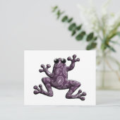 Lila Lavender Paisley Frog Postkarte (Stehend Vorderseite)