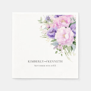 Lila Lavender Pink Floral Vielen Dank für Ihre Hoc Serviette
