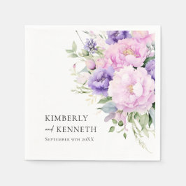 Lila Lavender Pink Floral Vielen Dank für Ihre Hoc Serviette